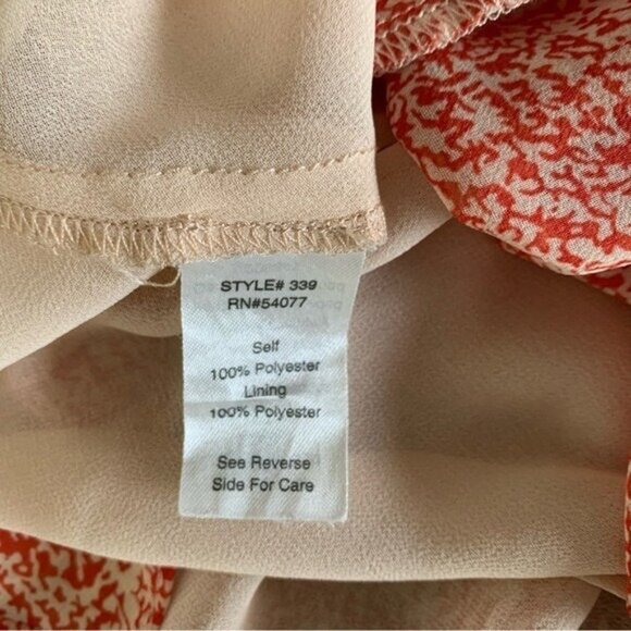 Cabi Women Small Orange Blouse Tank Top Boho Resort Summer Casual - Picture 7 of 7